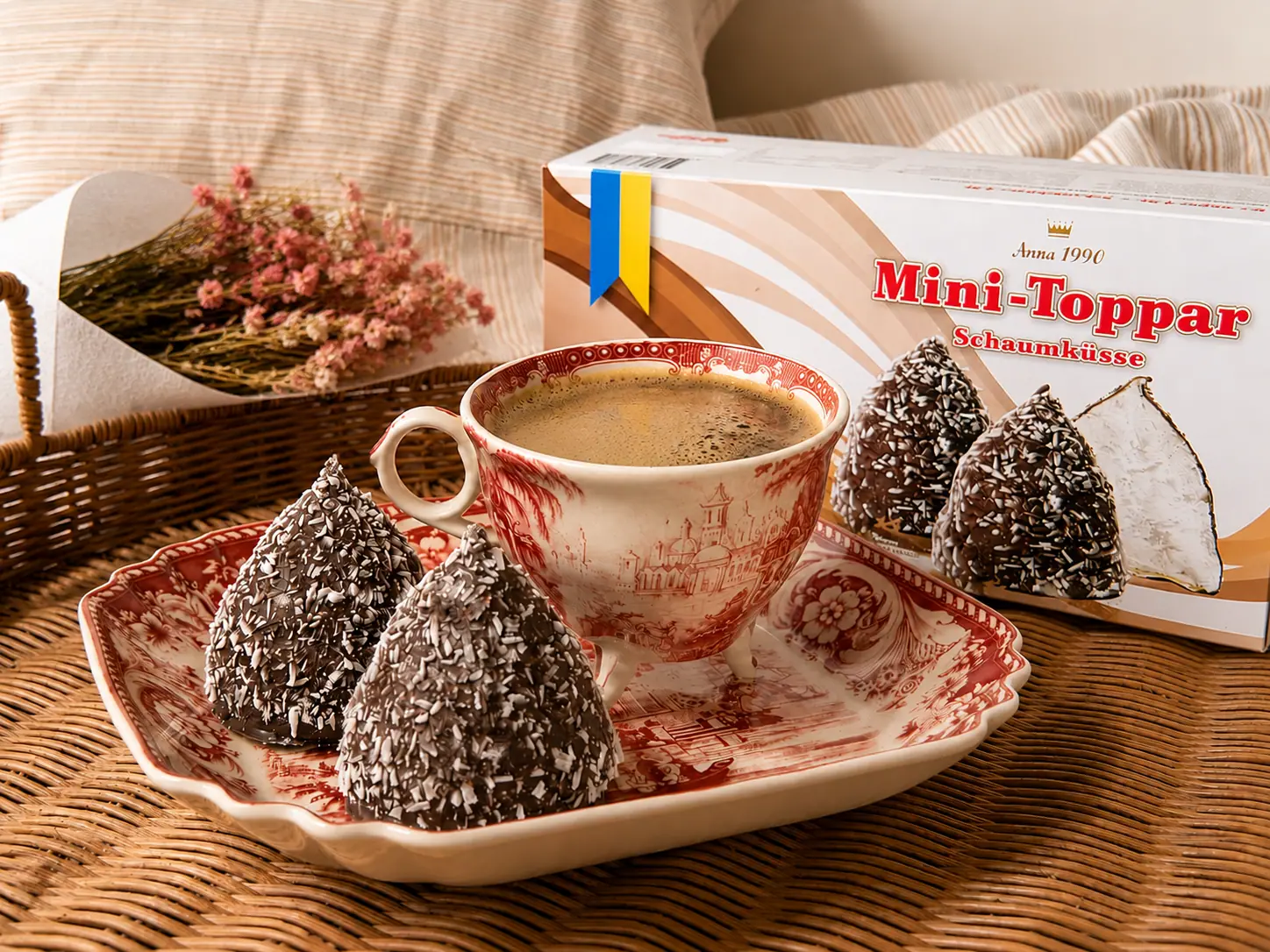Mini-Toppar och en kopp kaffe