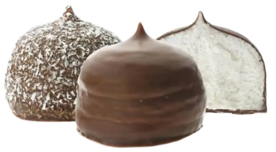 Chokladboll, gräddtopp och kokosboll