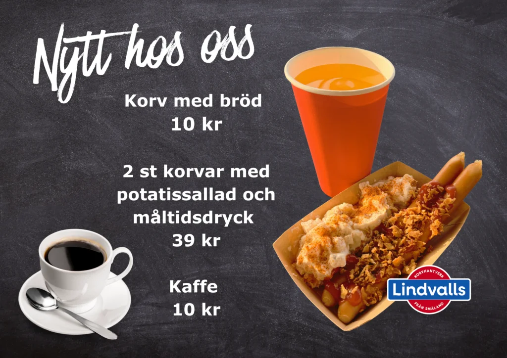 Meny – mjukglass och kulglass